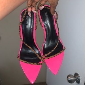 Hot pink fuchsia. Cheetah and zebra print heels